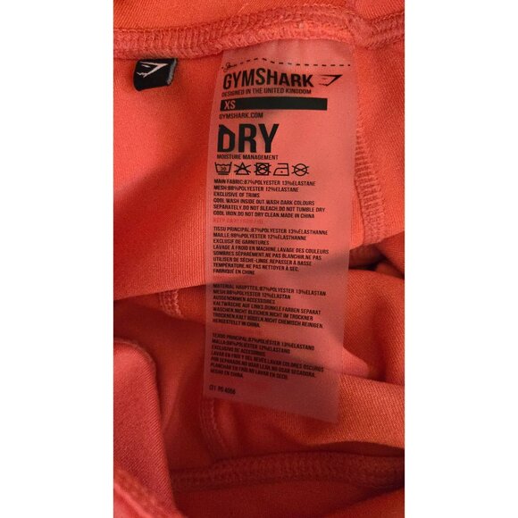 Women's Gymshark Exercise Workout Leggings Sz XS Orange Side Pockets EUC - Picture 9 of 9